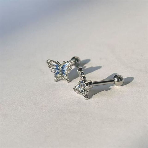 Rhinestone Earring Stud Butterfly FashionChic