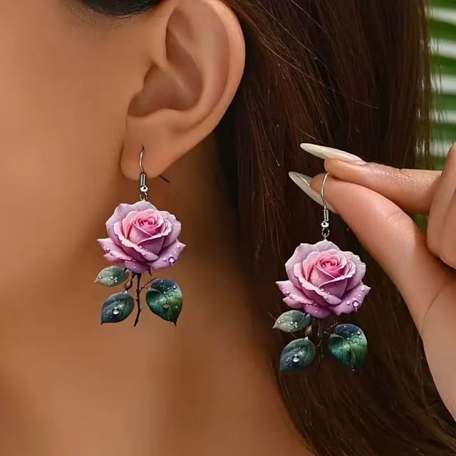 Earring Dangle Flower FashionChic