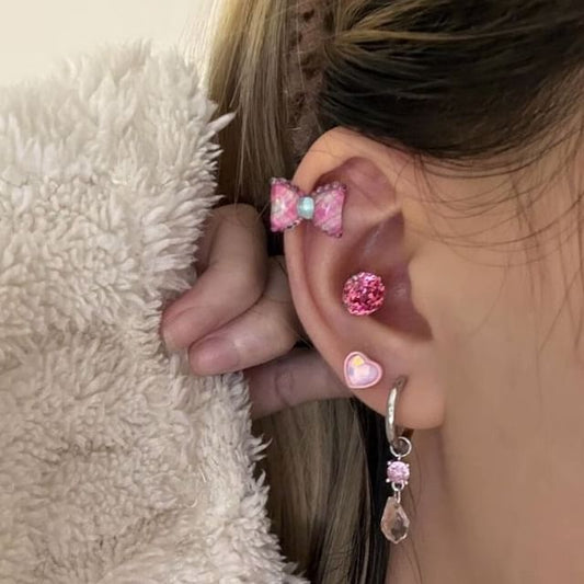 Bow Earring Alloy Rose FashionChic