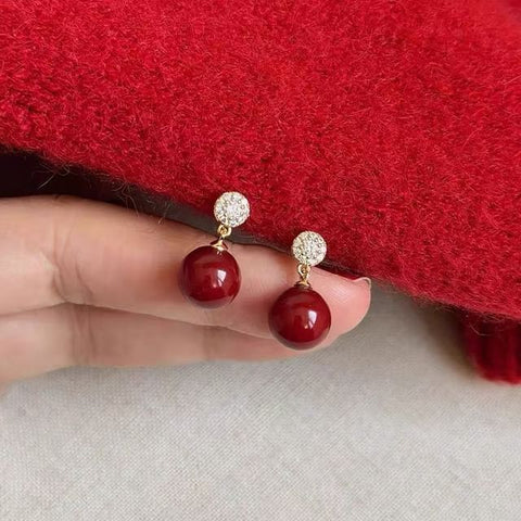 Alloy Earring Rhinestone Drop Bead FashionChic