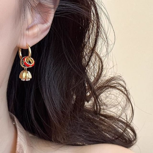 Drop Lotus Alloy Earring FashionChic