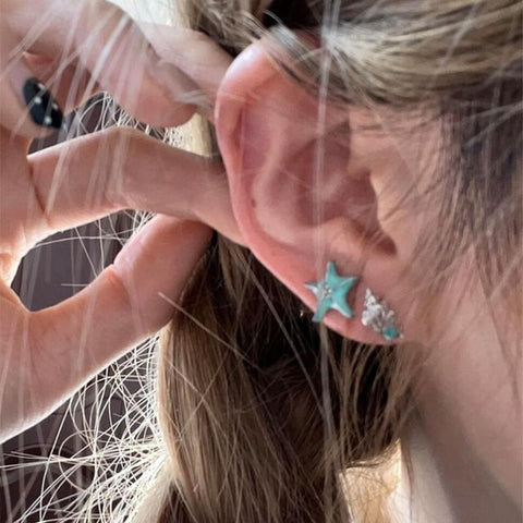Stud Asymmetrical Earring Starfish Alloy FashionChic
