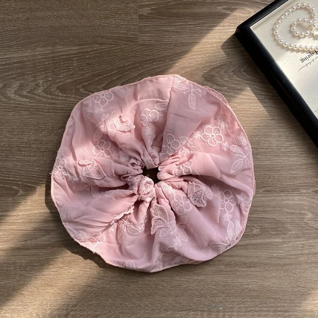 Scrunchie Butterfly Embroidered FashionChic