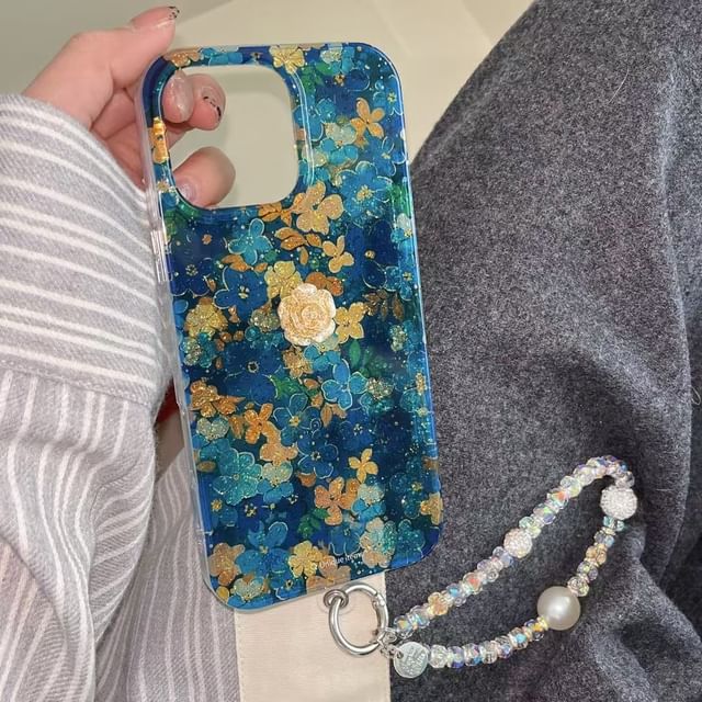Case / Phone Floral Strap Set FashionChic