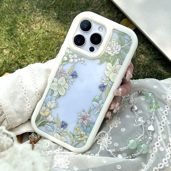 Case Transparent Floral Phone FashionChic