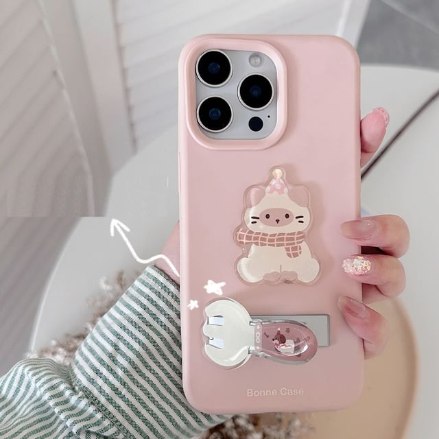 / Set Phone Cat Fork Stand Case FashionChic