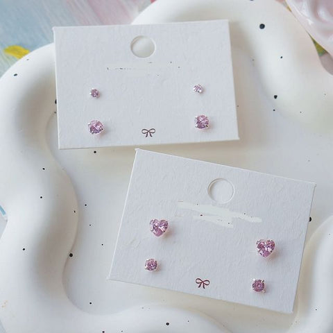 925 Stud Sterling of Silver Set Earring 4: CZ FashionChic