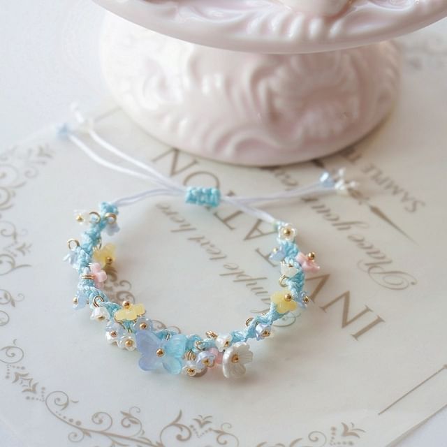 Bead Bracelet Flower String FashionChic