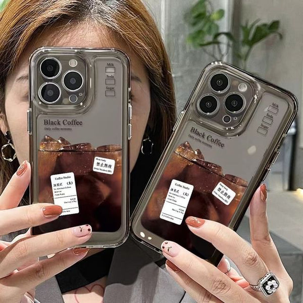 Transparent Phone Case Coffee FashionChic