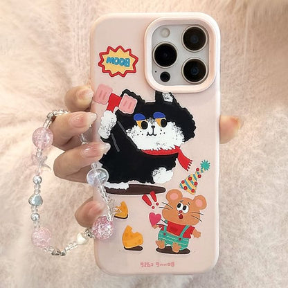 Cartoon Bead Strap Set Print Phone Case / FashionChic