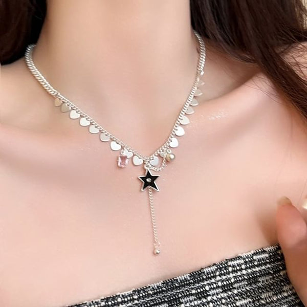 Star Pendant Lariat Necklace FashionChic