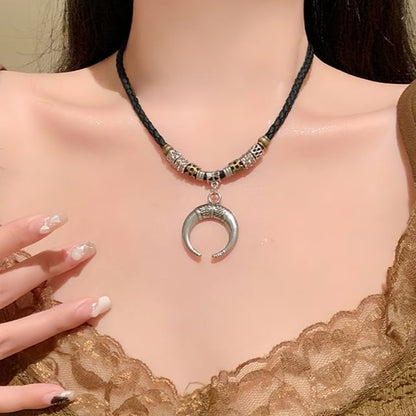 Crescent Pendant Moon Necklace FashionChic