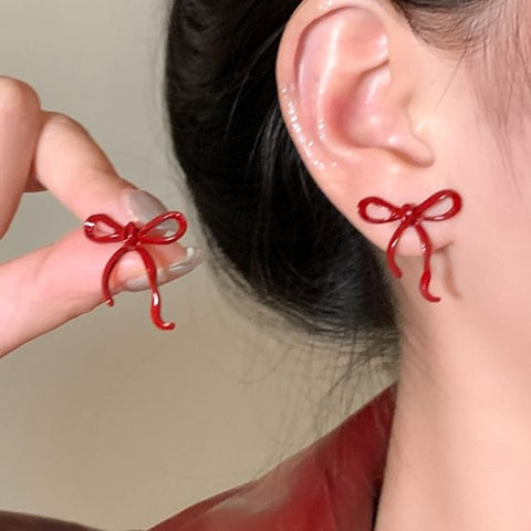 Stud Earring Sterling Silver 925 Bowknot FashionChic