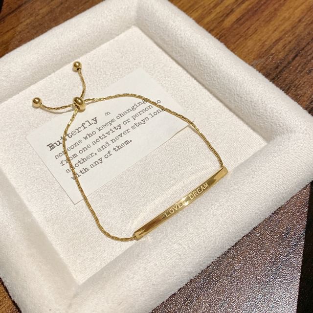 Metal Bracelet Lettering FashionChic