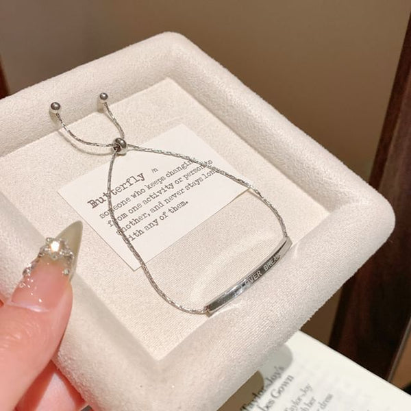 Metal Bracelet Lettering FashionChic