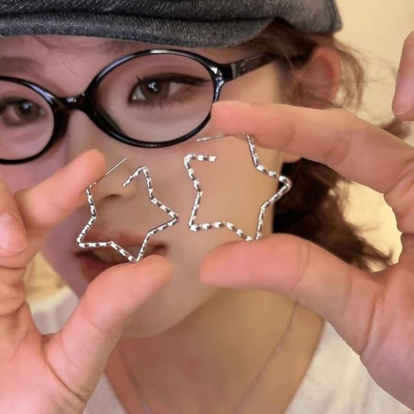 Earring Hoop Star Alloy FashionChic