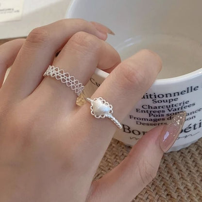 Heart 2: Cutout Set Ring + Alloy of Open FashionChic