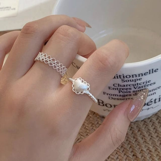 Heart 2: Cutout Set Ring + Alloy of Open FashionChic