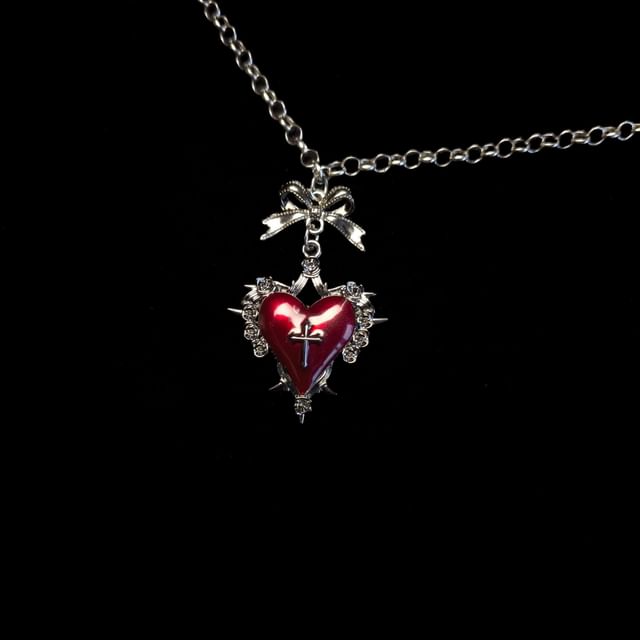 Alloy Necklace Pendant Heart Cross FashionChic