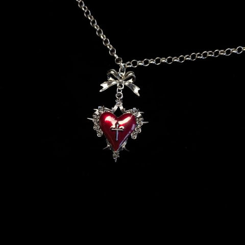 Alloy Necklace Pendant Heart Cross FashionChic