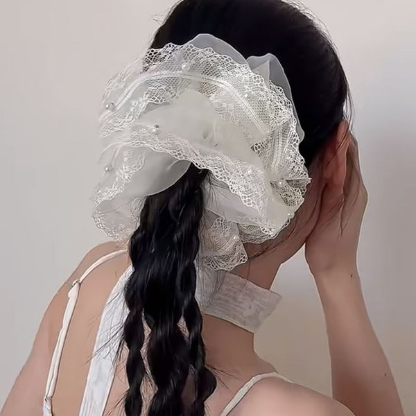 Trim Scrunchie Lace FashionChic