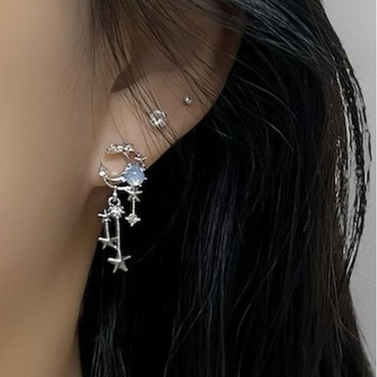 3 Rhinestone of Pairs: Set Earring Star FashionChic