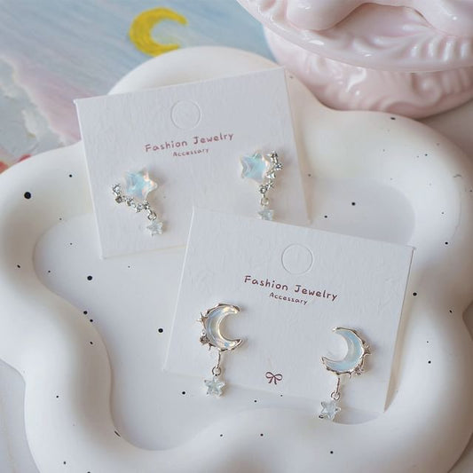 Crescent Earring / Star Drop FashionChic