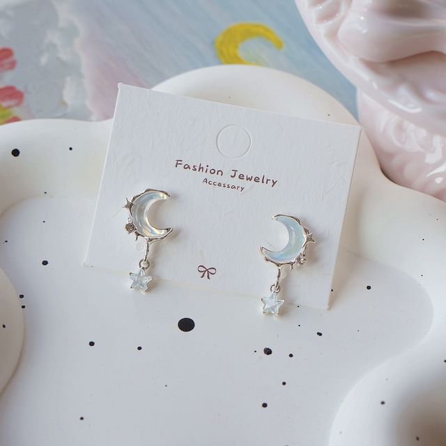 Crescent Earring / Star Drop FashionChic