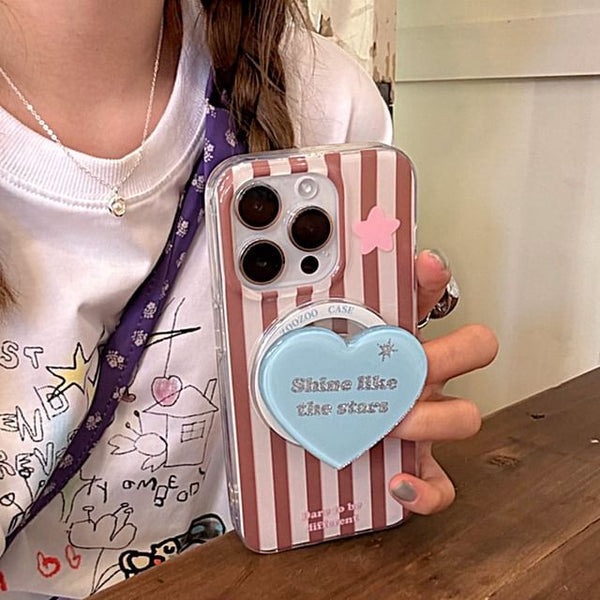 MagSafe) with Phone Star Case Striped Magnetic (Compatible FashionChic