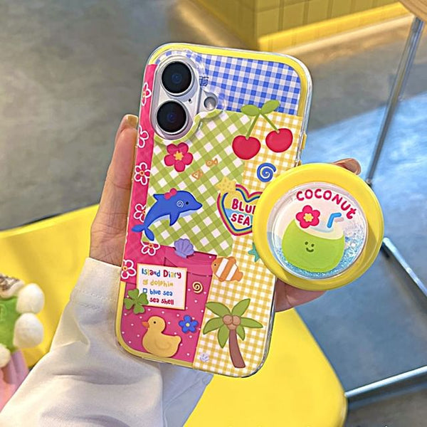 Magnetic Cartoon Phone Case Panel with MagSafe) (Compatible FashionChic