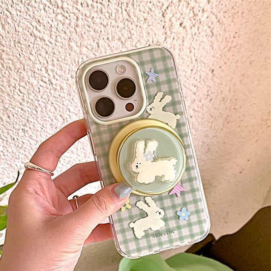 Phone Case Plaid Rabbit FashionChic