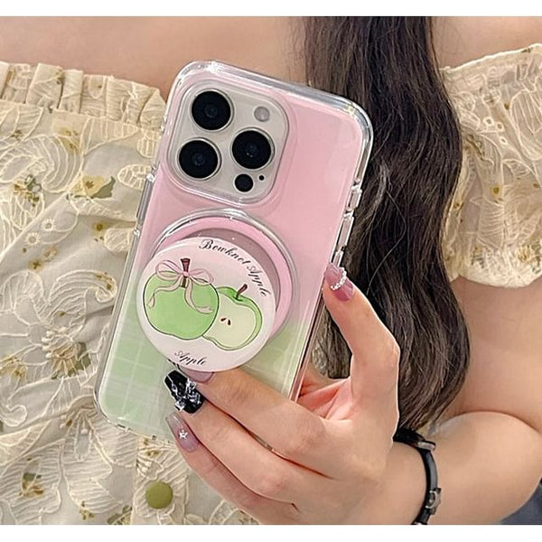 MagSafe) Case with (Compatible Apple Magnetic Phone Plaid FashionChic