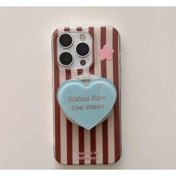 MagSafe) with Phone Star Case Striped Magnetic (Compatible FashionChic