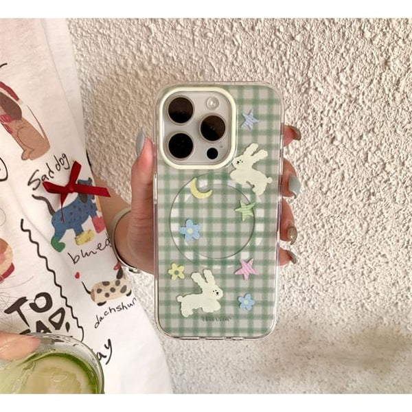 Phone Case Plaid Rabbit FashionChic