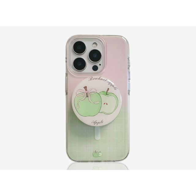 MagSafe) Case with (Compatible Apple Magnetic Phone Plaid FashionChic