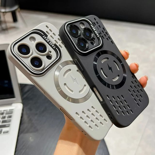 (Compatible MagSafe) Perforated Case with Magnetic iPhone FashionChic