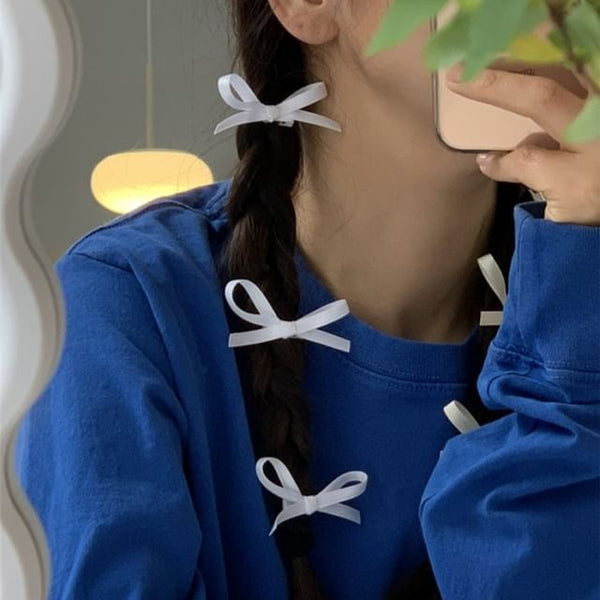 of Set Plain Hair Clip Bow 3: FashionChic