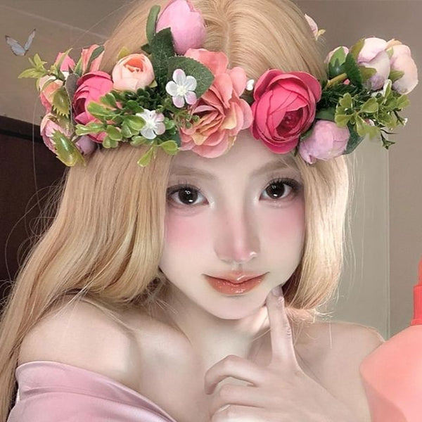 Headpiece Wreath Floral FashionChic