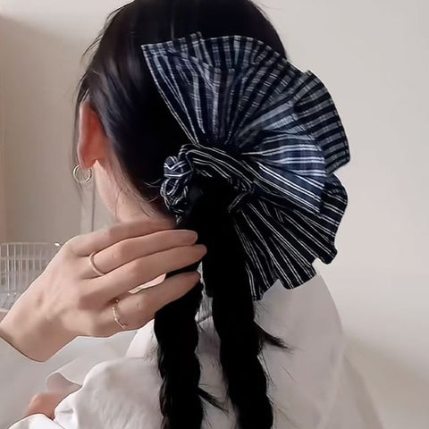 Scrunchie Ruffle Striped FashionChic
