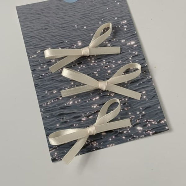 of Set Plain Hair Clip Bow 3: FashionChic