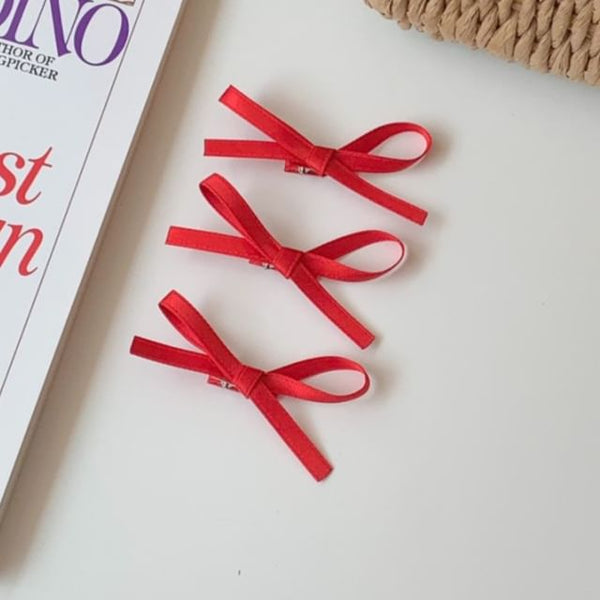 of Set Plain Hair Clip Bow 3: FashionChic