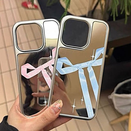Case Mirror Print Phone Ribbon FashionChic