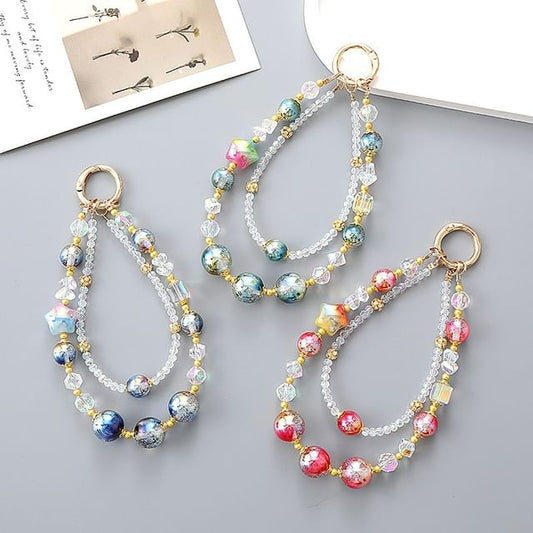 Bead (Various Star Strap Crystal Designs) Phone Layered Faux FashionChic