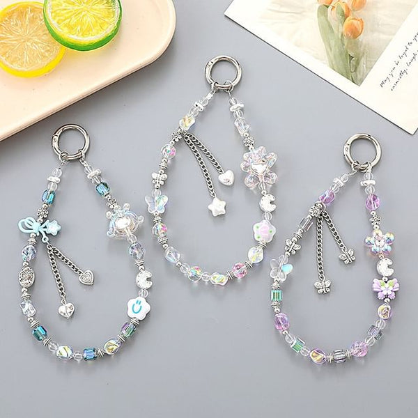 Cartoon Phone Bear Faux Crystal / Strap Floral FashionChic