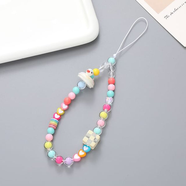 Plastic (Various Bead Duck Cube Phone Strap Designs) FashionChic