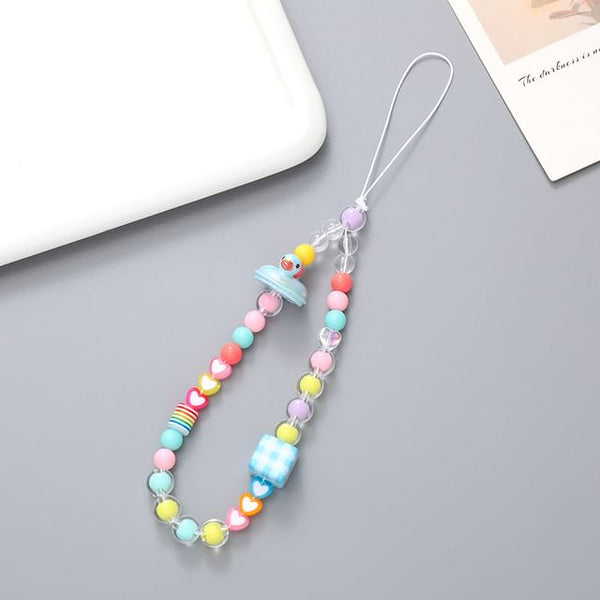 Plastic (Various Bead Duck Cube Phone Strap Designs) FashionChic