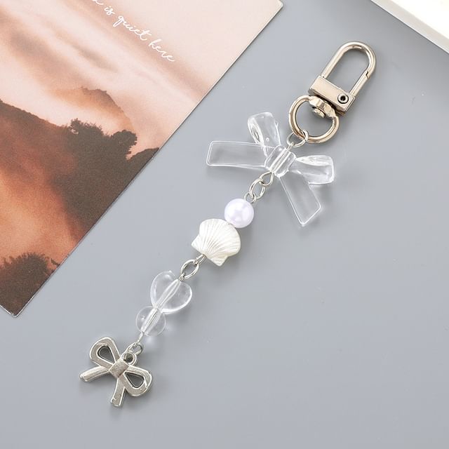 Bow Pearl Phone Faux Charm FashionChic