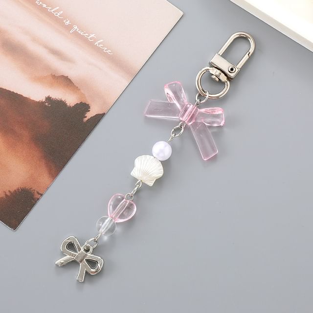 Bow Pearl Phone Faux Charm FashionChic