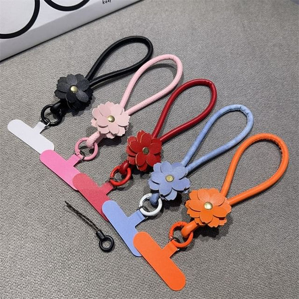 Phone with and Pad Lanyard Strap Floral Leather Faux FashionChic