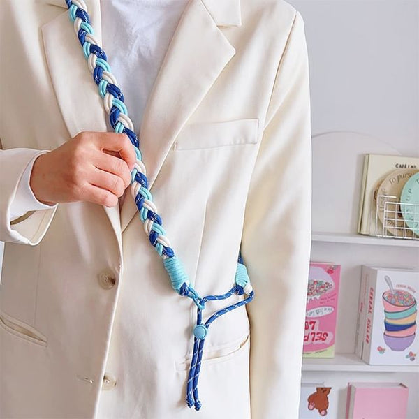 Lanyard with Phone Pad Braided FashionChic